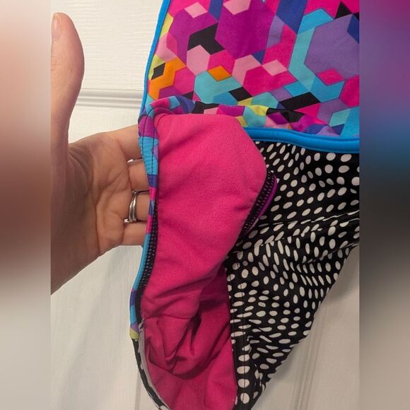 Speedo Pink Blue Yellow Thin Strap One Piece Swimsuit Girls Size 14 Raceback - Picture 5 of 9